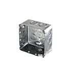 Ortech Box-52151-K 4" Boîte à conduits carrée en acier avec débouchures concentriques