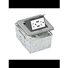 Ensemble pour boîte de sol escamotable carrée en laiton plaqué nickel Ortech FB-SS4400SN