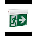 Enseigne de sortie LED Edge-lit personnage qui court Ortech OE-G026 2W