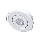 Ortech PUK-M2G 2W Blanc et Nickel Satiné Mini LED Rondelle Encastré CCT Sélectionnable