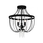 Plafonnier semi encastré Quoizel Lighting ADL1716MBK Adelaide 3-Lumières 180W Noir mat