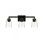 Quoizel Lighting Almany ALY8632MBK 4-Lumières Noir mat 400W Luminaire de vanité