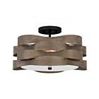 Plafonnier semi encastré Appleton Quoizel Lighting APL1716MBK 200W 2 Lumières Noir mat