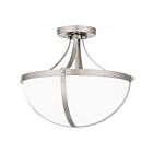 Plafonnier semi encastré Quoizel Lighting ATB1714BN Antebellum 2-Lumières 200W Nickel brossé
