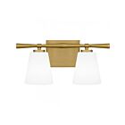 Luminaire de vanité à Brindley Quoizel Lighting BID8616AB 2-Lumières 200W Laiton vieilli