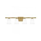 Luminaire de vanité à Brindley Quoizel Lighting BID8631AB 4-Lumières 400W Laiton vieilli