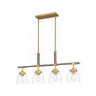 Lustre d'île Burkett Quoizel Lighting BKT436LG 4100W 4 lumières Or clair