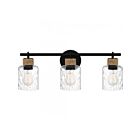 Luminaire de vanité à Baltic Quoizel Lighting BTC8624MBK 3-Lumières 300W Noir mat