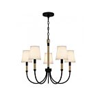 Quoizel Lighting BYL5025MBK Bayside 5-Lumières 300W Noir mat Lustre