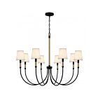 Quoizel Lighting BYL5039MBK Bayside 8-Lumières 480W Noir mat Lustre