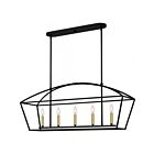 Lustre d'île Concho Bay Quoizel Lighting COB540MBK 5100W 5 lumières Noir mat