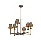 Lustre Cross Quoizel Lighting CRO5026SU 360W 6 Lumières Statuaire en bronze