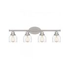Luminaire de vanité à Caverly Quoizel Lighting CVL8631BN 4-Lumières 400W Nickel brossé