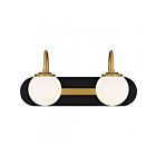 Quoizel Lighting Desmond DES8618MBK 2-Lumières Noir mat 80W Luminaire de vanité