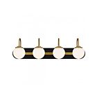 Quoizel Lighting Desmond DES8631MBK 4-Lumières Noir mat 160W Luminaire de vanité