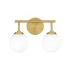 Luminaire de vanité à Eloise Quoizel Lighting ELO8615AB 2-Lumières 120W Laiton vieilli