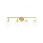 Luminaire de vanité à Eloise Quoizel Lighting ELO8633AB 4-Lumières 240W Laiton vieilli