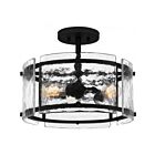 Plafonnier semi encastré Quoizel Lighting FTS1716EK Fortress 3-Lumières 300W Terre noire