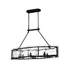 Éclairage pour îlot Quoizel Lighting Fortress FTS638EK 360W Noir de terre