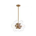 Suspendu Glinda Quoizel Lighting GLI2820BWS 160W 4 Lumières Laiton brossé et patiné