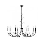 Quoizel Lighting HEI5040MBK Heiress 8-Lumières 480W Noir mat Lustre