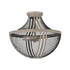 Quoizel Lighting HLE1715DGW Hallie 2-Lumières 120W Bois gris vieilli Plafonnier semi encastré