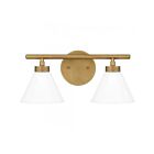 Luminaire de vanité à Ira Quoizel Lighting IRA8615WS 2-Lumières 120W Laiton patiné