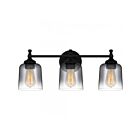 Luminaire de vanité à Jenson Quoizel Lighting JEN8624MBK 3-Lumières 300W Noir mat