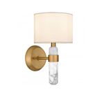 Quoizel Lighting Kimberly KMB8707BWS 1-Lumières Laiton brossé et patiné Applique murale
