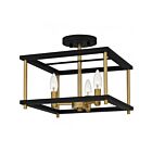 Plafonnier semi encastré Quoizel Lighting KNW1713MBK Kynwyd 3-Lumières 180W Noir mat