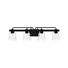 Quoizel Lighting LYD8634MBK 4 lumières Noir mat 400W Lydia Applique de salle