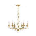 Quoizel Lighting MAA5027GFL Maria 360W 6-Lumières Feuille d'or Lustre