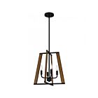 Suspendu Mayline Quoizel Lighting MAL2816MBK 240W 4-Lumières Noir mat