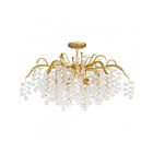 Quoizel Lighting MAP1728GFL Maple 6-Lumières 360W Feuille d'or Plafonnier semi-encastré