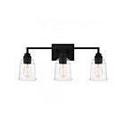 Luminaire de vanité à McIntire Quoizel Lighting MCI8624MBK 3-Lumières 300W Noir mat