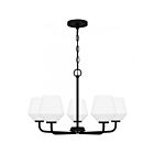 Quoizel Lighting NIE5025MBK 5 Lumières Noir mat 500W Nielson Lustre