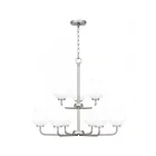 Quoizel Lighting NIE5028BN 9 Lumières Nickel brossé 900W Nielson Lustre