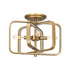 Plafonnier semi encastré Quoizel Lighting PCDPR1714BWS Dupree 4-Lumières 240W Laiton patiné brossé