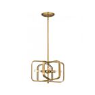 Suspendu Dupree Quoizel Lighting PCDPR2814BWS 240W 4 lumières Laiton météorisé brossé