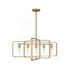 Lustre d'île Dupree Quoizel Lighting PCDPR534BWS 500W 5 lumières Laiton météorisé brossé