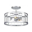 Plafonnier semi encastré Quoizel Lighting PCLCA1715C Lucia 3-Lumières 300W Chrome poli