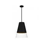 Mini suspendu Peregrine Quoizel Lighting PRG1514BBK 100W 1 Lumière Noir brossé