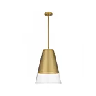 Mini suspendu Peregrine Quoizel Lighting PRG1514BRG 100W 1 Lumière Or brossé