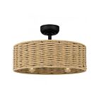 Lustre avec ventilateur Islander Quoizel Lighting QFA6201MBK 32W 4 Lumières Noir mat