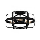 Plafonnier Quoizel Lighting QFL5592MBK Manzel 225W 3-Lumières Noir mat