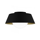 Plafonnier Damascus Quoizel Lighting QFL6182MBK 100W 1 Lumière Noir mat