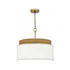 Quoizel Lighting QP6757BRG Malia 4-Lumières 100W Or brossé Suspendu