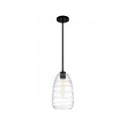 Mini suspendu Asher Quoizel Lighting QPP6165MBK 100W 1 Lumière Noir mat