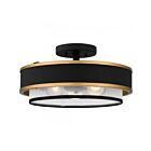 Plafonnier semi encastré Quoizel Lighting QSF5572EK 3-Lumières 225W Terre noire