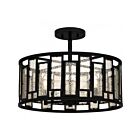Plafonnier semi encastré Quoizel Lighting QSF5600MBK 4-Lumières 240W Noir mat